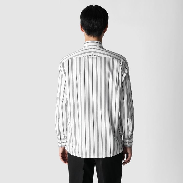 MONOTONE STRIPE FLY FRONT SHIRT｜ランバンコレクション(メンズ)公式