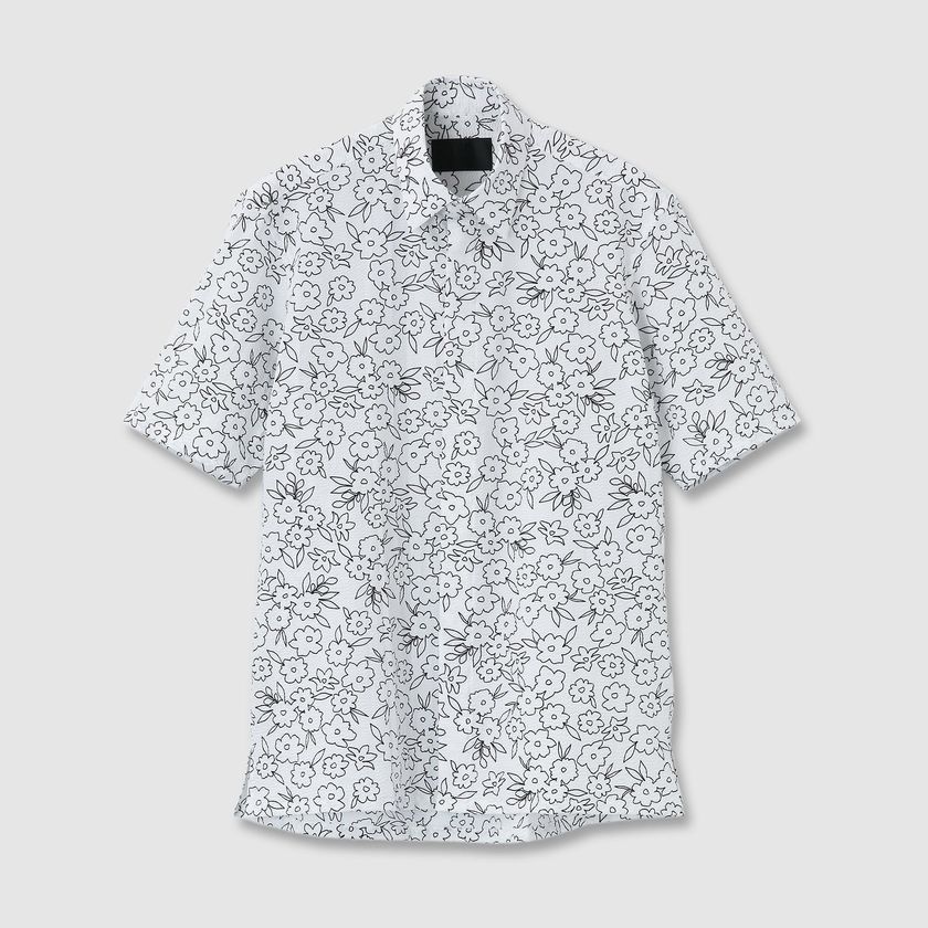 BOTANICAL ”LINE DRAWING” SEERSUCKER 　SHIRT