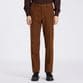 DIAGONAL MOLESKIN TAPERED SLACKS