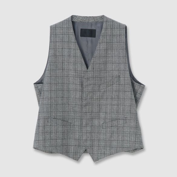 GLEN CHECK EMSEMBLE VEST