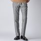 GLEN CHECK TAPERED SLACKS