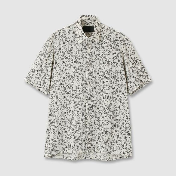 MONOTONE BOTANICAL PRINT SHIRT