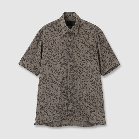 MONOTONE BOTANICAL PRINT SHIRT