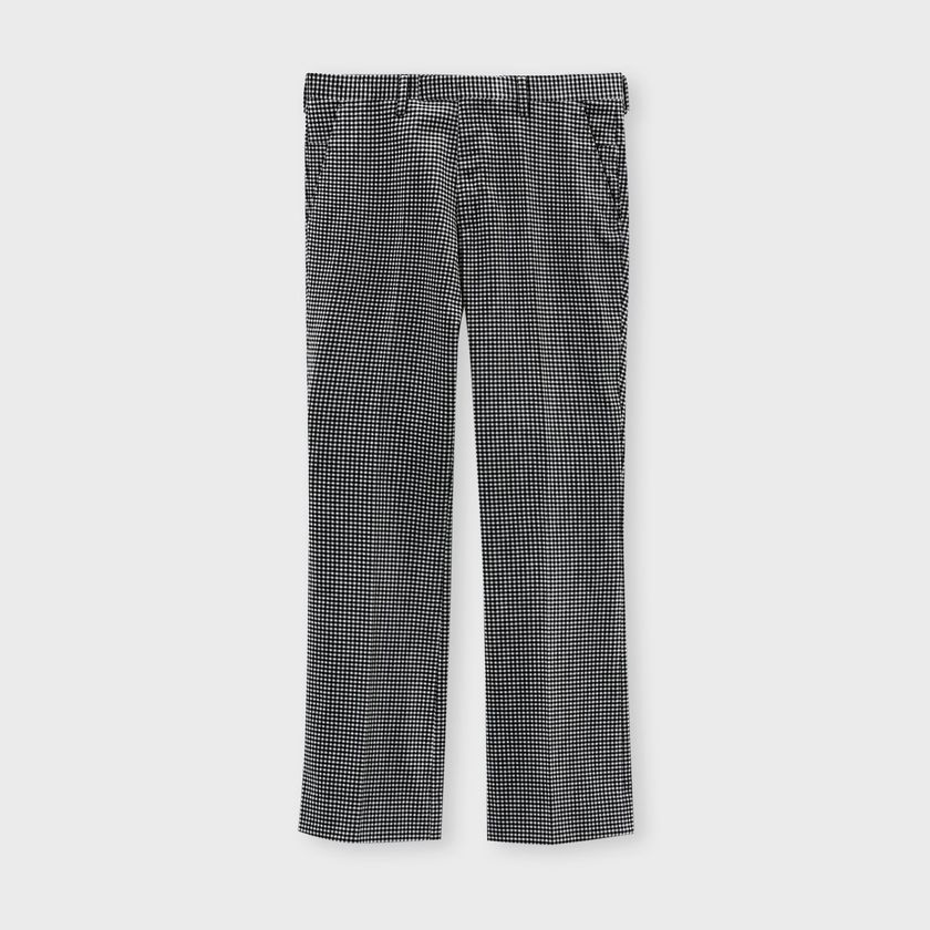 GINGUM CHECK VELVET BOOT CUT 　SLACKS