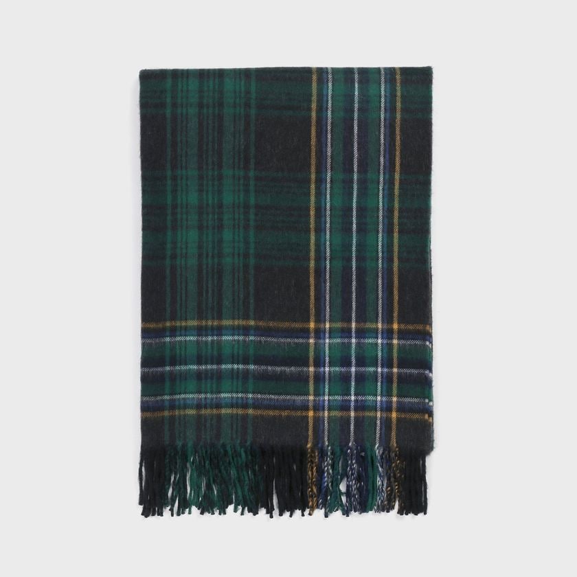 WOOL & ANGORA PLAID 　STOLE