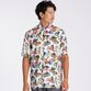 FLOWER PRINT FLY FRONT SS SHIRT [ドローイングフラワー プリントSSシャツ]