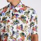 FLOWER PRINT FLY FRONT SS SHIRT [ドローイングフラワー プリントSSシャツ]