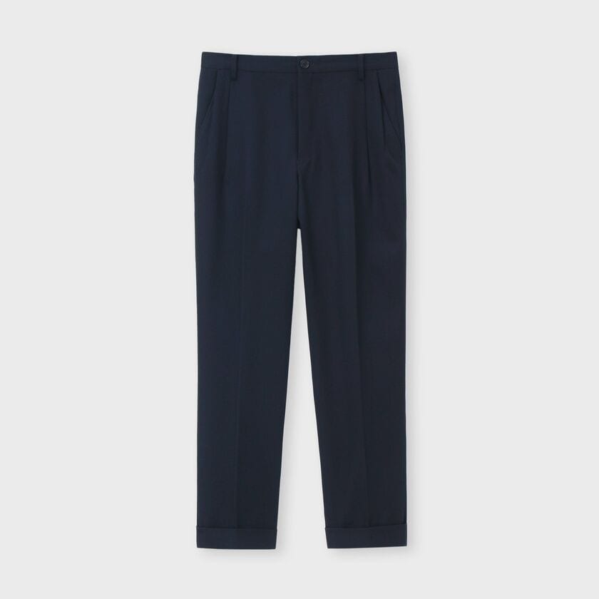 WOOL CALZE COMFORT TAPERED SLACKS [カルゼ テーパードパンツ]