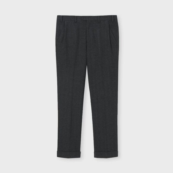 WOOL COTTON JERSEY TAPERED SLACKS [ウールコットン ジャージィテーパードパンツ]