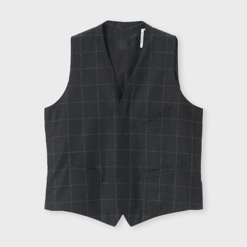 WINDOW PANE CHECK EMSEMBLE 　VEST