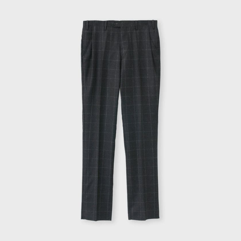 WINDOW PANE CHECK TAPERED 　SLACKS