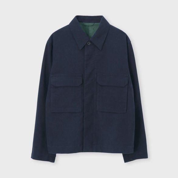 DIAGONAL MOLESKIN BLOUSON