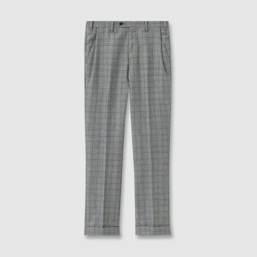 GLEN CHECK TAPERED 　SLACKS