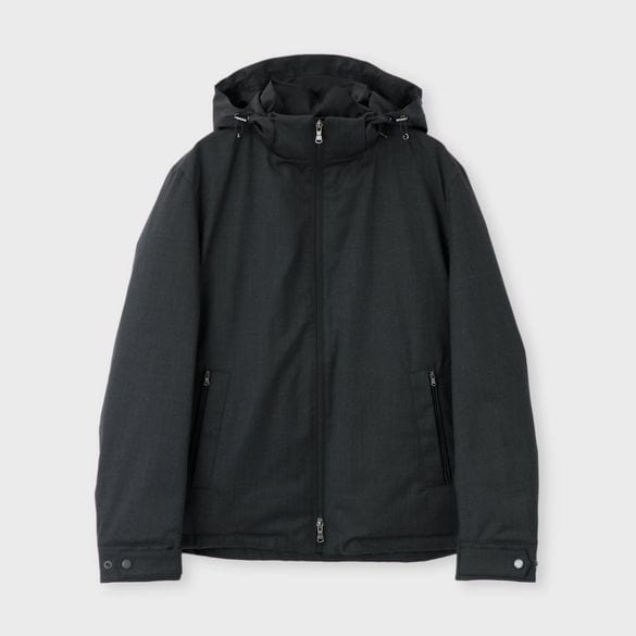 WOOL SERGE DOWN BLOUSON